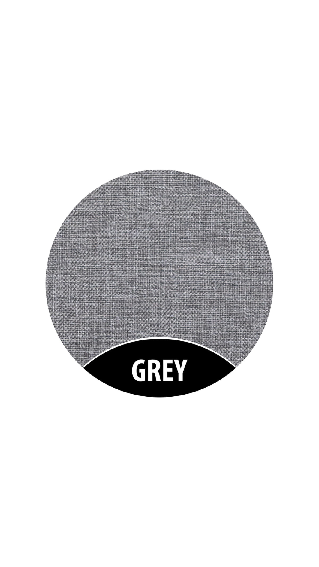 Gray textured circle with 'GREY' label on a white background