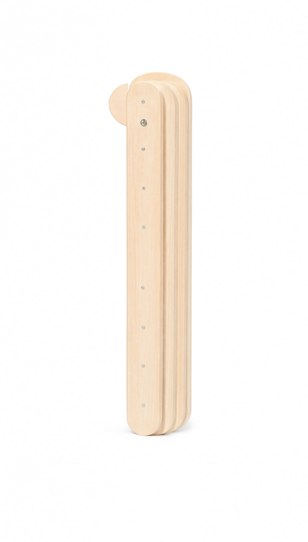 Wooden step ladder on a white background
