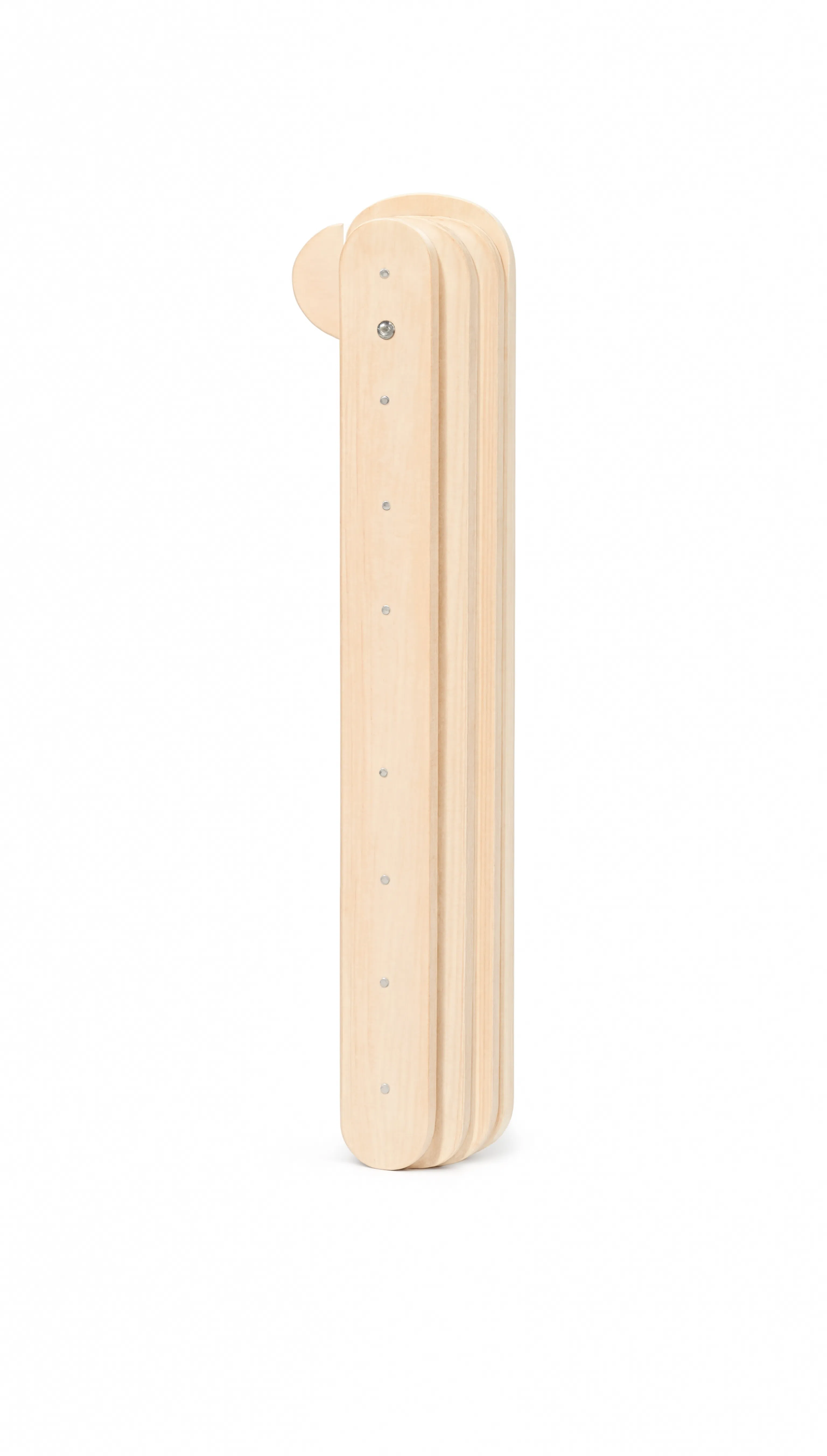 Wooden step ladder on a white background